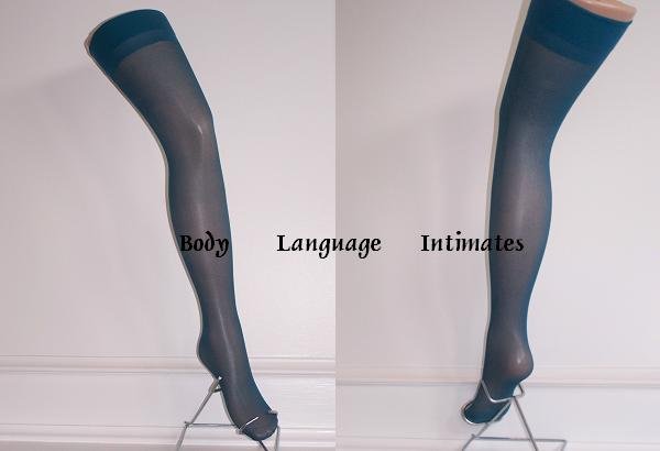 TURQUOISE SHEER THIGH HI STOCKINGS PLUS SIZE LINGERIE XL-2X