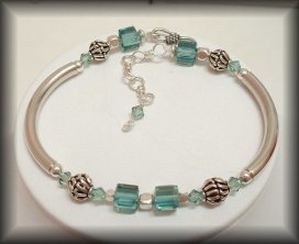 Lynton - Silver crystal bracelet