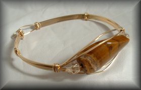 Golden Jasper - gold bracelet