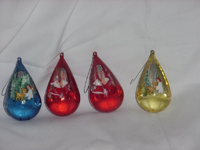 ornaments christmas large plastic tearshape 4 vintage ornaments christmas large plastic tearshape 4 vintage