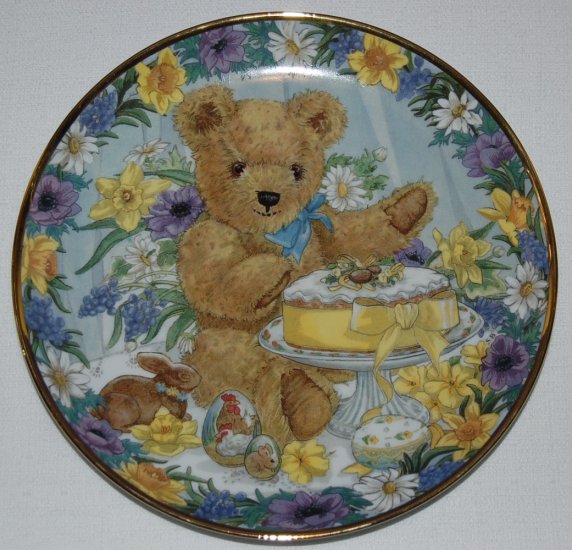 Franklin Mint Teddy's Easter Treat Collectors Plate LE