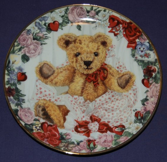 Franklin Mint A Valentine For Teddy Collector Plate LE