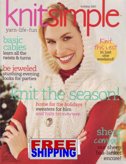 Knit Simple - Holiday 2007 -- HALF OFF COVER + FREE SHIPPING