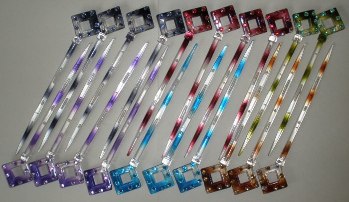 Hair Stick LOT - Colored & Jeweled Diamonds