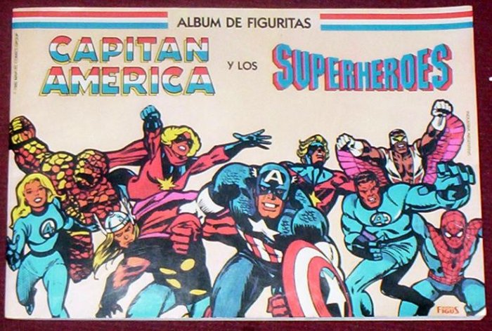 CAPTAIN AMERICA AND SUPERHEROES STICKER ALBUM MARVEL