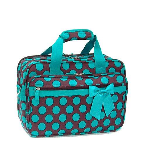 Brown Blue Polka Dot Laptop Case