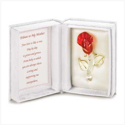 TRIBUTE TO MY MOTHER TREASURE BOX WITH ROSE