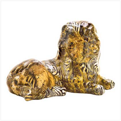 ANIMAL-PRINT LION FIGURINE