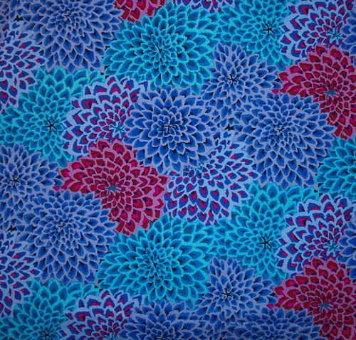 Kaffe Fassett Dahlia Blooms Cool Fabric