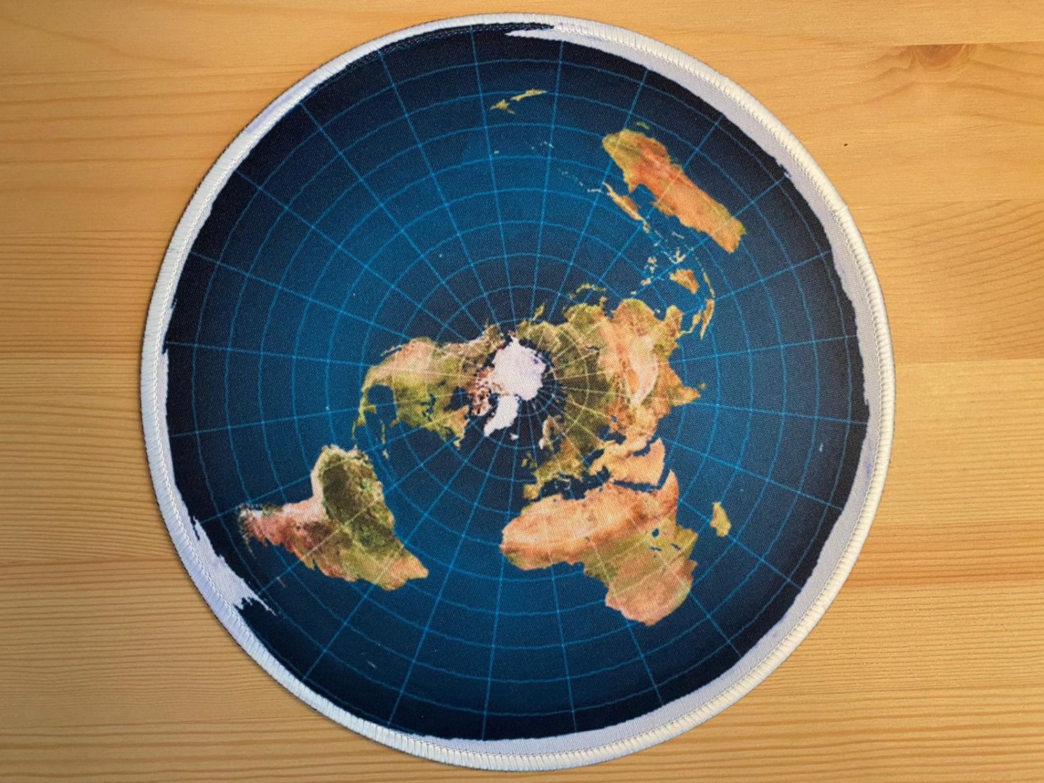 Standard Flat Earth Map Of The World Mousepad PC Table Mat Mouse