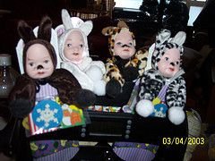 Porcelain Face Dolls in Dress-up
