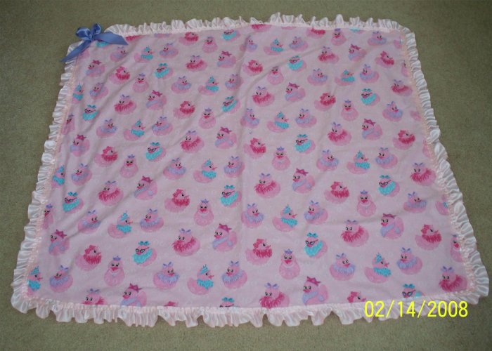 Pink ducky blanket