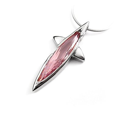 24253 - Sterling silver pendant with Rhinestone inlay