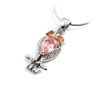 24256 - Sterling silver pendant with Rhinestone