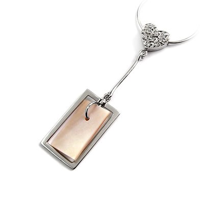 24258- sterling silver pendant with shell