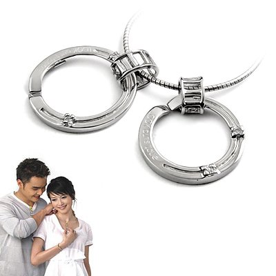 24919 - LOVE sterling silver pendant with rhinestone