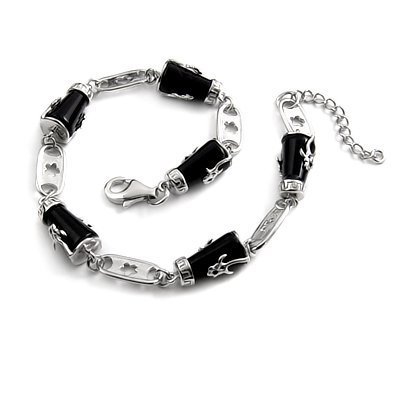 25060-Sterling silver bracelet with agate