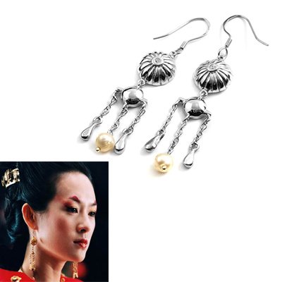 24064-sterling silver platium plated earring