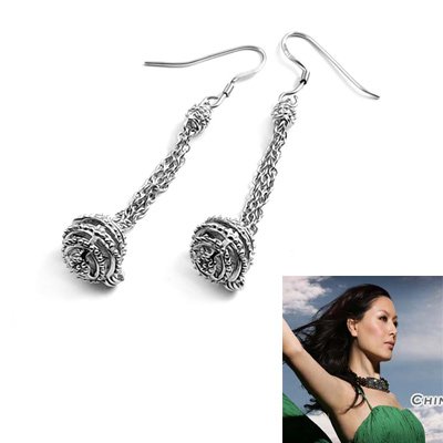 24171-sterling silver platium plated earring
