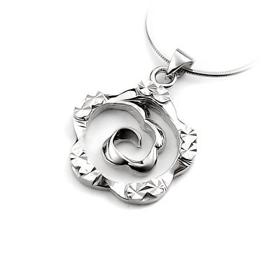24306- sterling silver platium plated pendant