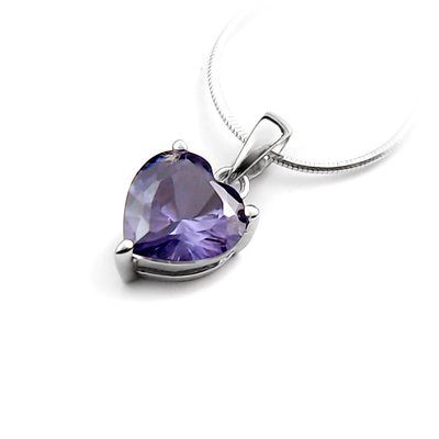 24307-sterling silver platium plated with rhinestoe pendant