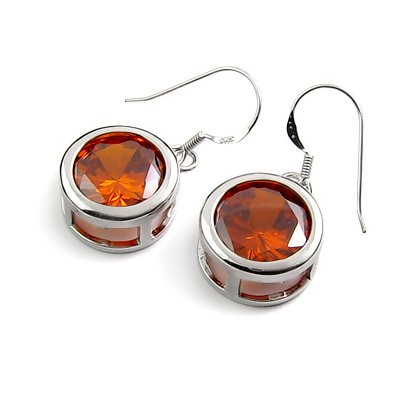 24437-sterling silver platium plated with agate earring
