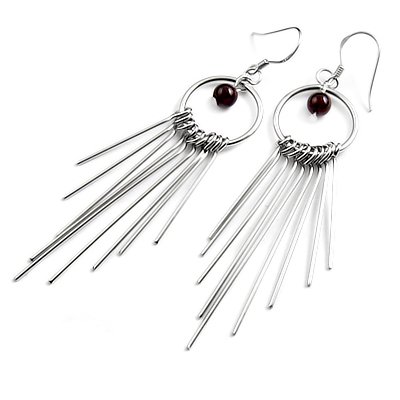 24438-sterling silver platium plated with agate