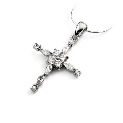 24450-sterling silver with rhinestoe pendant