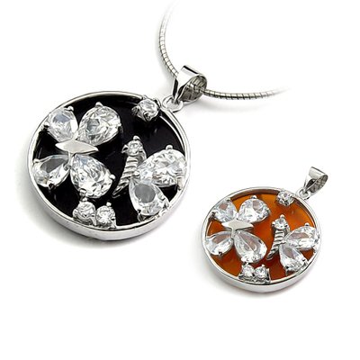 24452-sterling silver platium plated ,agate, rhinestoe earring
