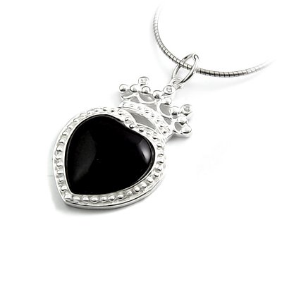 24463-sterling silver with agate pendant