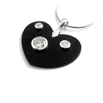 24464-sterling silver ,agate, rhinestoe pendant
