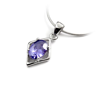 24466-Sterling silver with rhinestoe pendant