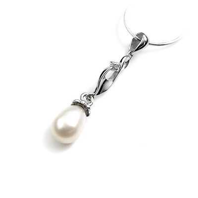 24467-Sterling silver pearl pendant