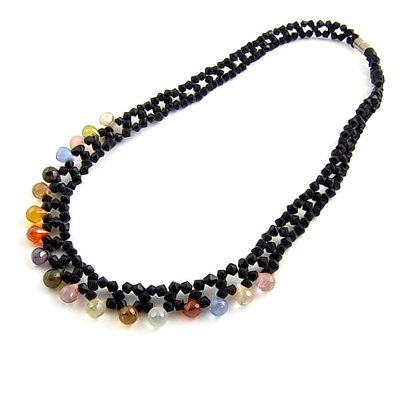24496-rhinestoe with crystal necklace