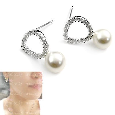 24507-sterling silver with pearl earring