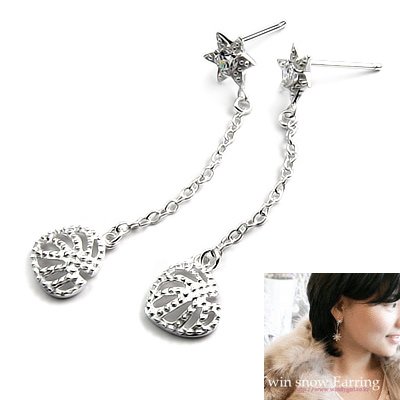 24512-sterling silver with rhinestoe earring