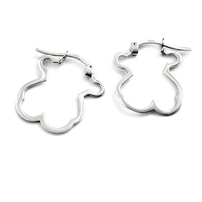 24515-sterling silver platium plated earring