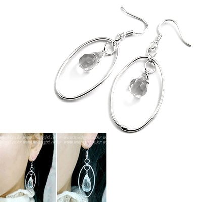 24516-sterling silver with crystal earring