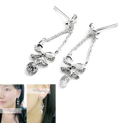 24519-sterling silver with crystal earring