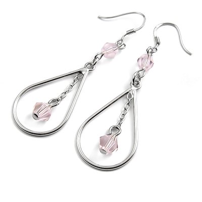 24525-sterling silver with crystal earring