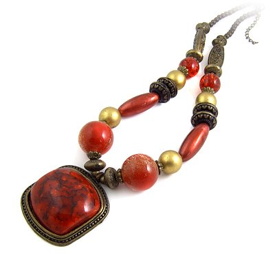 24614-resin with alloy necklace