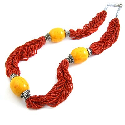 24626-resin with alloy necklace