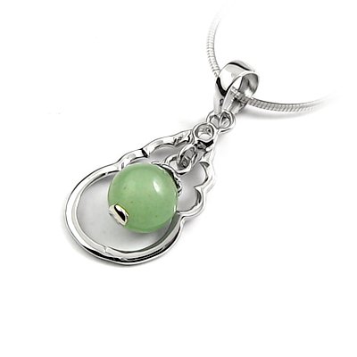 24642-Sterling silver with jade pendant