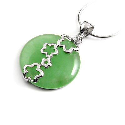 24659-Sterling silver with jade pendant
