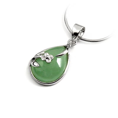 24661-Sterling silver with jade pendant