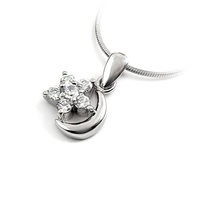 24669-Sterling silver with rhinestoe pendant