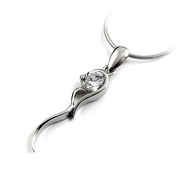 24670-Sterling silver with rhinestoe pendant
