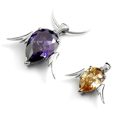 24677-Sterling silver with rhinestoe pendant