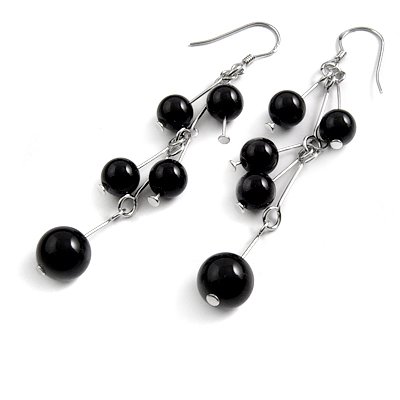 24680-sterling silver with agate earring