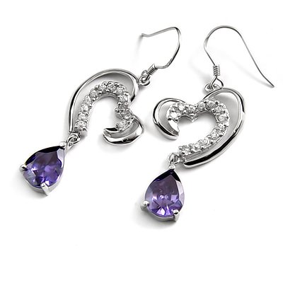 24681-sterling silver with rhinestoe earring